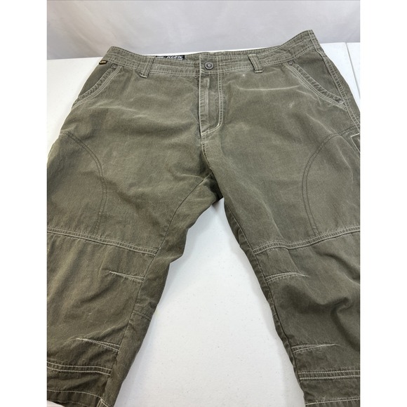 Kuhl Renegade Men's Olive Green Utility Cargo Hiking Trail Shorts Size 36 - Picture 4 of 16